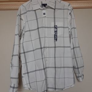 Gap Shirt, white with black checkers